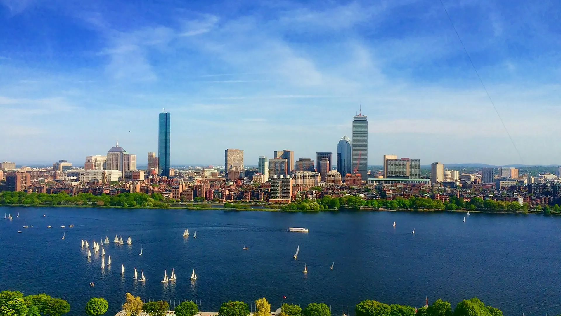 Vista del centro de Boston, Massachusetts